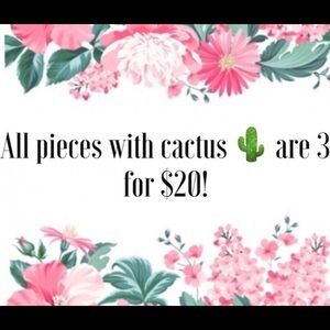 Closet clear out! 3 for $20 for cactus items! 🌵🌵
